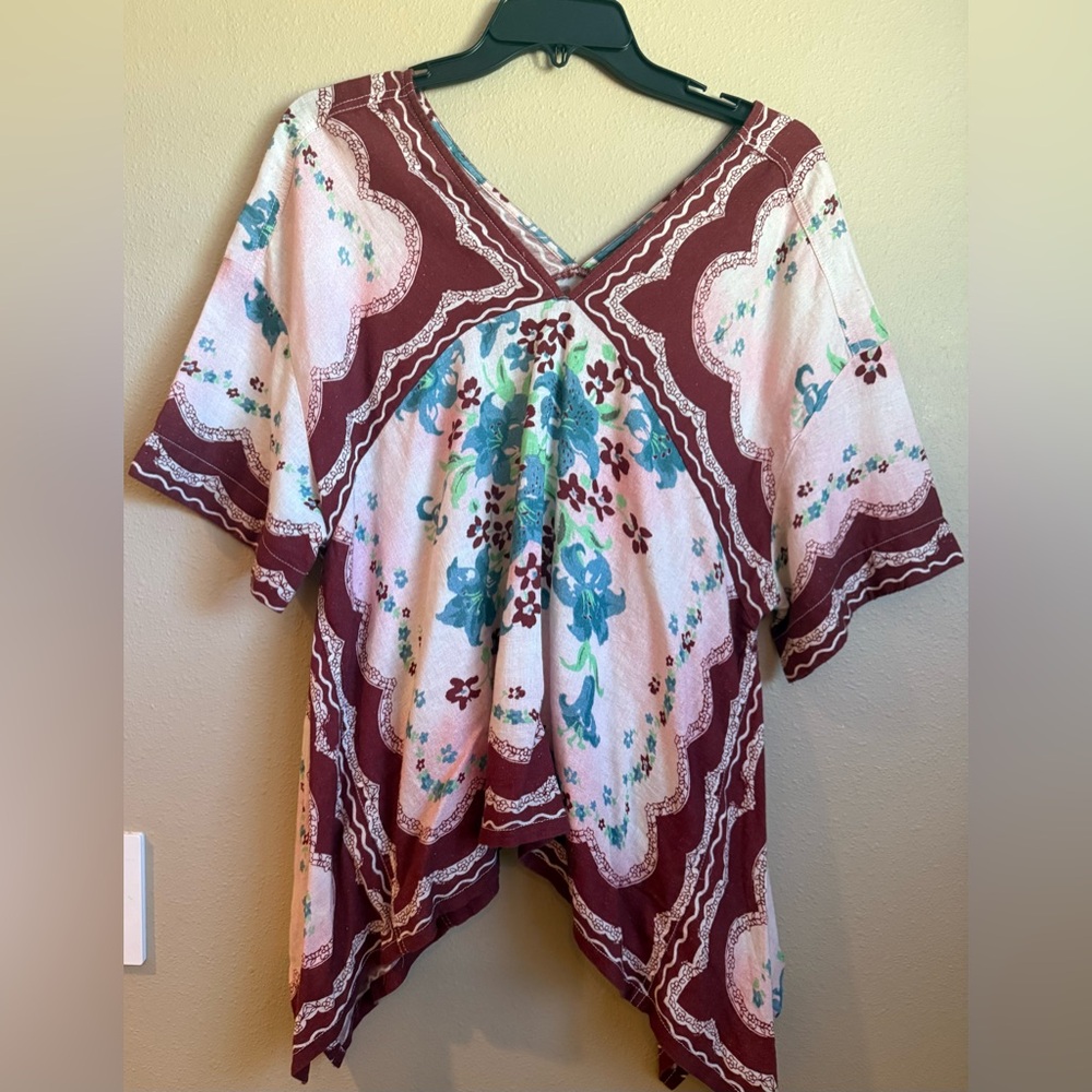 Free people linen trapeze top